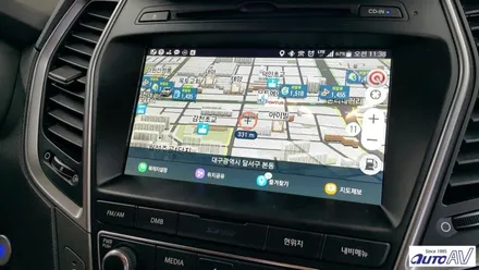 싼타페 순정 내비게이션을 스마트폰처럼 만드는 방법 스마트폰 미러링 폰인카_씽 ccing 장착 ^^