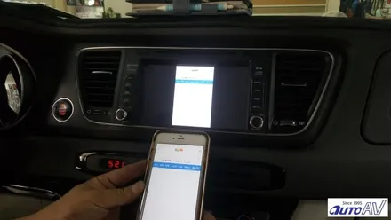 올뉴카니발 및 현대, 기아 순정 내비게이션에 아이폰 AirPlay(에어플레이) 디지털 영상 커넥팅을 폰인카 디바이스로 했어요