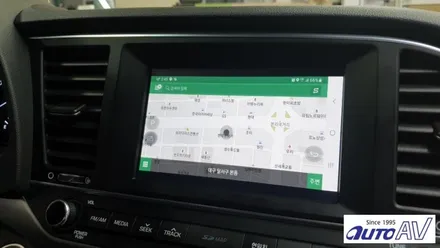 아반떼AD 순정 내비게이션에서 카톡이 되게 할 수가 있답니다. 자동차 스마트폰 미러링 폰인카