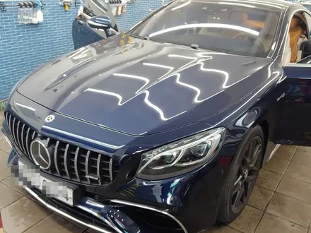 벤츠 S63 쿠페 AMG 화이트가죽시트코팅 / 노원, 도봉, 성북