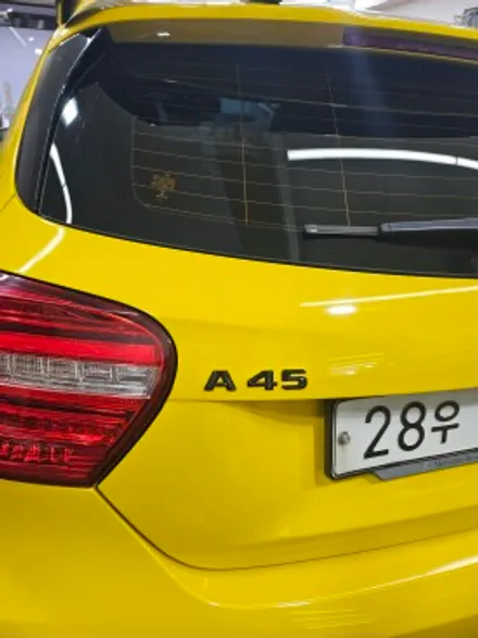 벤츠 A45 AMG : 랩핑 얼룩 물때제거 습식광택으로 해결하기 노원 광진 중랑 / 서울 노원구