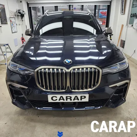 플래그쉽 차량에 가장 잘 어울리는 컬러 조합. BMW X7 블루카본 실내랩핑 / 중랑구 면목동