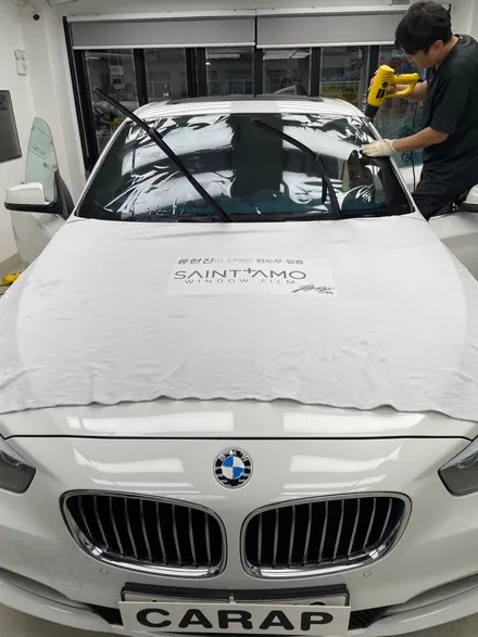 [중랑구 Carap] BMW 5GT의 오래된 썬팅. 재시공으로 프라이버시 차단과 자외선차단 모두 잡으세요~!! / 중랑구 면목동