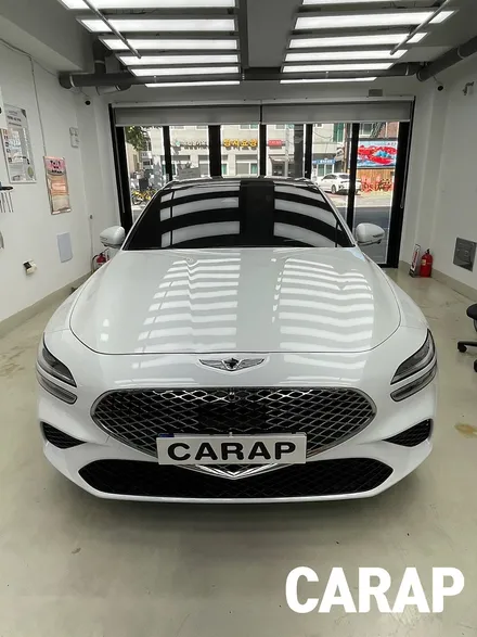 [중랑구 Carap] 제네시스 G70  전체랩핑! 에이버리 사틴 메탈릭 실버 시공은 카랩에 맡겨주세요! / 중랑구 면목동