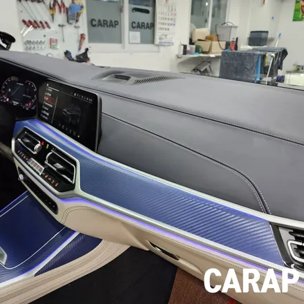 플래그쉽 차량에 가장 잘 어울리는 컬러 조합. BMW X7 블루카본 실내랩핑 / 중랑구 면목동