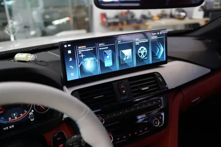 BMW 4시리즈 15인치 안드로이드 모니터 컨버전 시공과  무스웨이로 사운드까지 완벽하게 업그레이드 해드렸습니다! / 서울 중랑