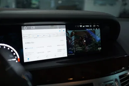 벤츠 W221 S클래스 63AMG 카본핸들부터 와이드콕핏스타일 모니터까지 시공했습니다! / 서울 중랑