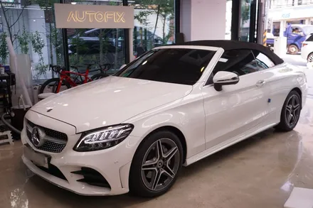 벤츠 W205 C클래스 컨버터블 20년식 차량에 순정엠비언트 연동 송풍구 그리고 부메스터 커버 장착했습니다! / 벤츠 / C-클래스 W205 / 서울 중랑구