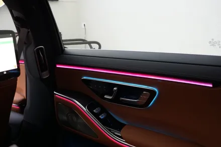 벤츠 W223 신형S클래스 액티브엠비언트 순정형 리어모니터로 S580 옵션 만들기~! / 중랑, 동대문, 광진구, 성동구