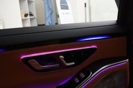 벤츠 W223 신형S클래스 액티브엠비언트 순정형 리어모니터로 S580 옵션 만들기~! / 중랑, 동대문, 광진구, 성동구