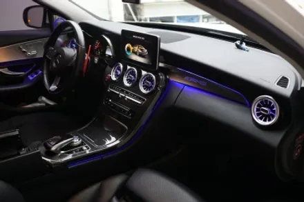 W205 C클래스 엠비언트 없는 옵션에 순정형 엠비언트 만들기~! 64색 엠비언트 송풍구와 부메스터트위터도 함께요!! / 중랑, 동대문, 광진구, 성동구