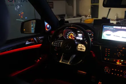 벤츠 W166 GLE 63AMG 모니터교체, 엠비언트, 핸들까지~ 실내 컨버전 튜닝 제안해 드립니다! / 중랑, 동대문, 광진구, 성동구