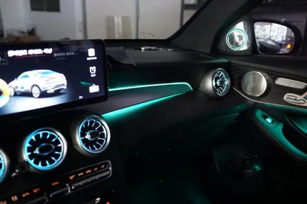 벤츠 GLC 클래스 디지털계기판 부터 12.3인 대화면 모니터 그리고 엠비언트까지 실내컨버전 풀시공 해드렸어요! / 서울 중랑