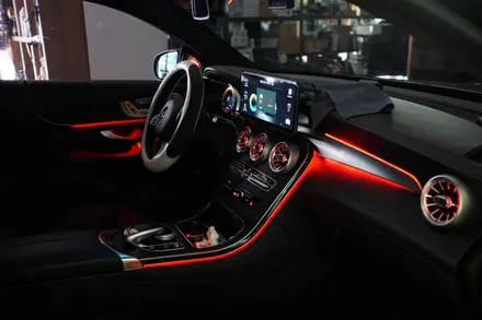 벤츠 GLC 클래스 디지털계기판 부터 12.3인 대화면 모니터 그리고 엠비언트까지 실내컨버전 풀시공 해드렸어요! / 서울 중랑