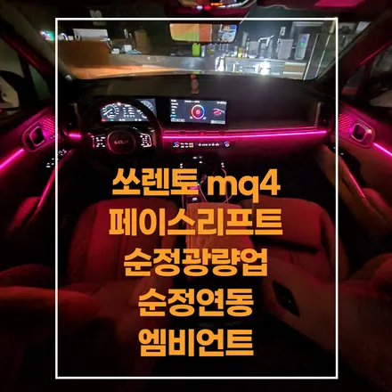전주엠비언트 쏘렌토 mq4 페이스리프트 순정광량업+1,2열 도어까지 순정연동 했습니다! / 기아 / 쏘렌토 4세대(MQ4) / 전주