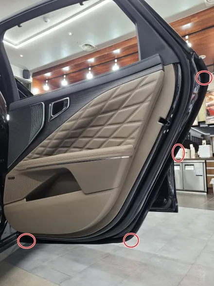 전주자동차방음 기아 K8 하이브리드 휀더방음+도어방음+풍절음 까지 B패키지로 한번에 시공했어요 !! / 전주