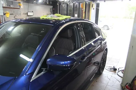 송도 오토엠 BMW 크롬몰딩 블랙유광 부분랩핑 / 인천 송도동