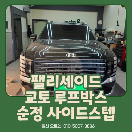 울산 팰리세이드 LX3 옵션 작업｜교토 루프박스 & 순정 사이드스텝 / 울산 북구