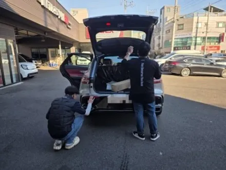 울산 제네시스 GV70 신차패키지 시공｜신차검수 · 3M 썬팅 CR40 CM15 · PPF · 아이나비 QXD2 블랙박스 · 오존살균 / 울산 북구