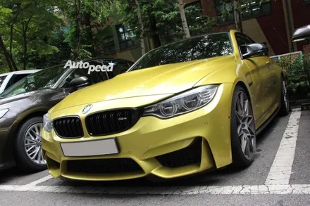 BMW M4 쿠페 오스틴옐로우 레이노 열차단 틴팅과의 조화 / 서울 성동구 성수동2가