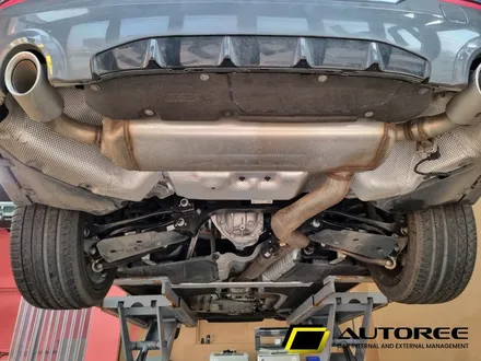 BMW420i 특수 하부 클리닝 - 머플러 비닐 달라붙어 타는 냄새 / 경기 고양