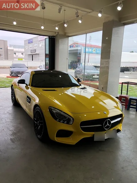 광주랩핑 벤츠 amg gts 사틴블랙 전체랩핑 시공 [광주카스킨,광주amggts랩핑,아우토스킨] / 광주 광산구 도천동