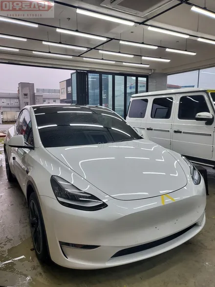 광주랩핑  테슬라 모델y 3m 2080 블랙메탈릭 전체랩핑 시공 / 광주 광산구