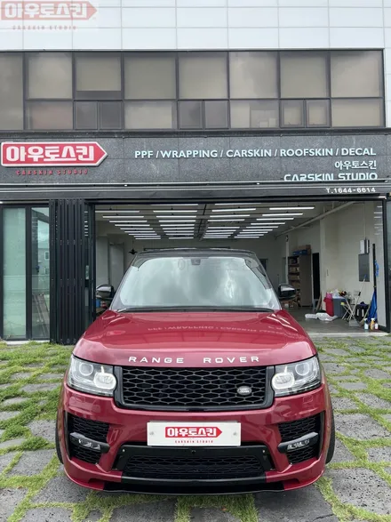 광주랩핑  레인지로버 보그 3m 1080 gloss cinder spark red 전체랩핑 시공 / 광주 광산구