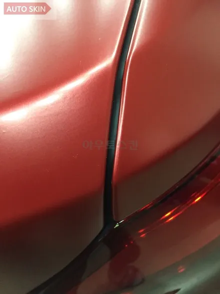 광주랩핑 bmw520d 사틴뱀파이어레드 전테랩핑 시공 [광주카스킨,광주bmw520d랩핑,아우토스킨] / 광주 광산구 도천동
