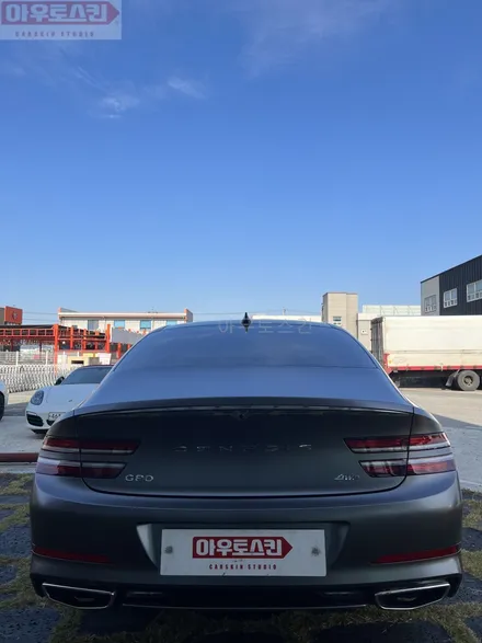 광주랩핑    제네시스g80 3m2080 사틴다크그레이 전체랩핑 시공 / 광주 광산구