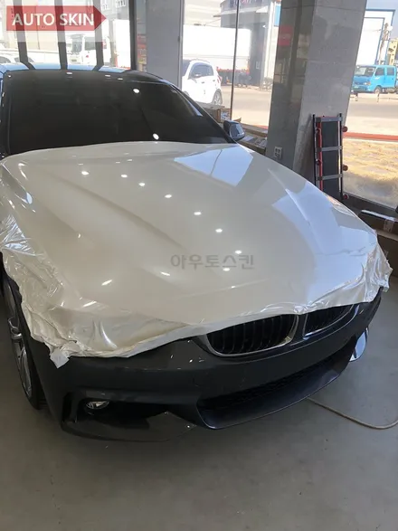 광주랩핑 bmw428i컨버터블 화이트펄 전체랩핑 시공 [광주카스킨,] / 광주 광산구 도천동
