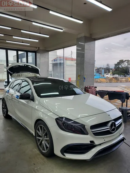 광주랩핑   벤츠a45amg 맥텍 트루블루드전체랩핑 및 ppf시공 / 광주 광산구