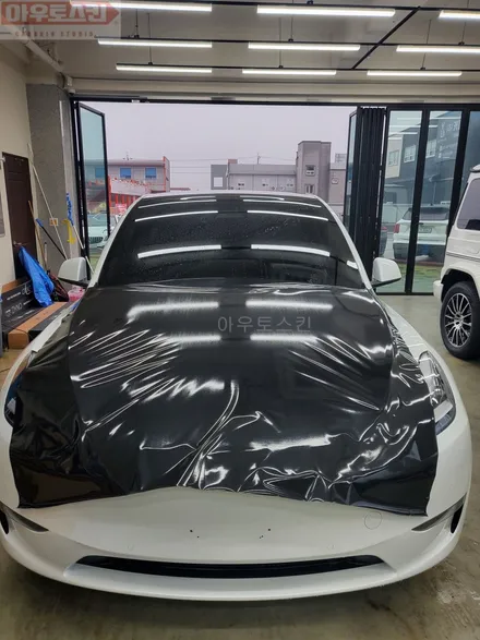 광주랩핑  테슬라 모델y 3m 2080 블랙메탈릭 전체랩핑 시공 / 광주 광산구