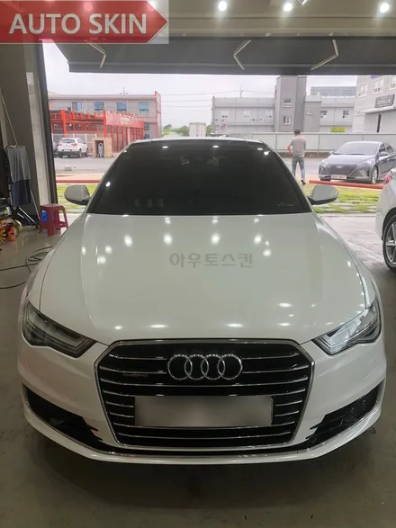 광주랩핑 아우디a6 다이아몬드화이트 전체랩핑 시공 [광주카스킨,광주a6랩핑,아우토스킨] / 광주 광산구 도천동