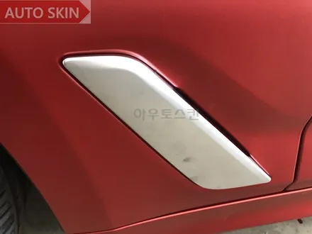 광주랩핑 bmw520d 3m사틴뱀파이어레드 전체랩핑 시공 [광주카스킨,g30랩핑,아우토스킨] / 광주 광산구 도천동