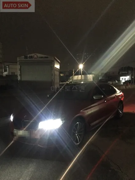 광주랩핑 bmw520d 사틴뱀파이어레드 전테랩핑 시공 [광주카스킨,광주bmw520d랩핑,아우토스킨] / 광주 광산구 도천동