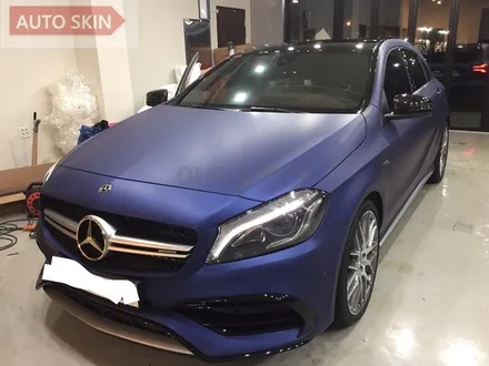 광주랩핑 벤츠a45amg 매트메탈릭라이트블루 전체랩핑+엠블럼도금 [광주카스킨,광주a45amg랩핑,아우토스킨] / 광주 광산구 도천동