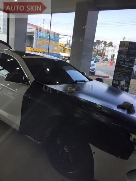 광주랩핑 BMW640d 사틴블랙 전체랩핑 시공 [광주카스킨,bmw640d랩핑,아우토스킨] / 광주 광산구 도천동