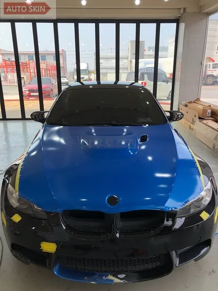 광주랩핑 bmw m3컨버터블 다이아몬드블루 전체랩핑 시공 [광주카스킨,광주m3랩핑,아우토스킨] / 광주 광산구 도천동