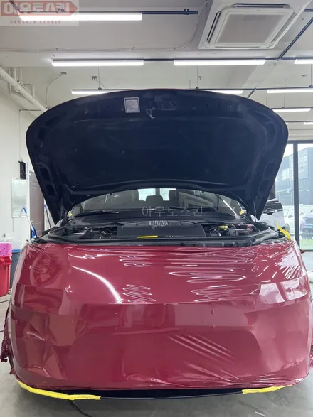 광주랩핑  레인지로버 보그 3m 1080 gloss cinder spark red 전체랩핑 시공 / 광주 광산구