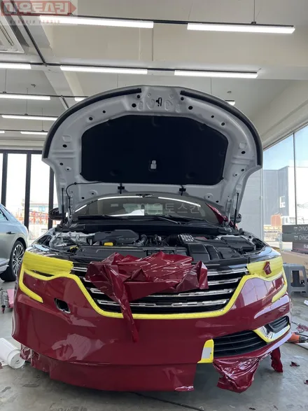 sm6 3m 2080 cinder spark red 전체랩핑 시광주랩핑  시공 / 광주 광산구