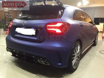 광주랩핑 벤츠a45amg 매트메탈릭라이트블루 전체랩핑+엠블럼도금 [광주카스킨,광주a45amg랩핑,아우토스킨] / 광주 광산구 도천동