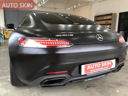 광주랩핑 벤츠 amg gts 사틴블랙 전체랩핑 시공 [광주카스킨,광주amggts랩핑,아우토스킨] / 광주 광산구 도천동