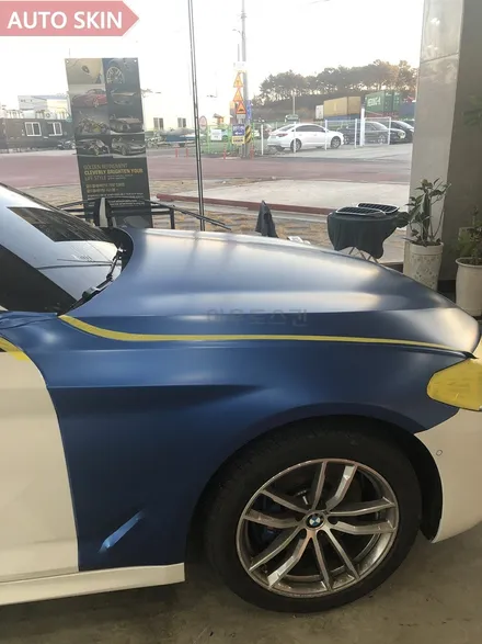 광주랩핑 bmw520d 에이버리슈프림 사틴다크블루 전체랩핑 시공 [광주카스킨,광주bmw520d랩핑,g30랩핑,아우토스킨] / 광주 광산구 도천동