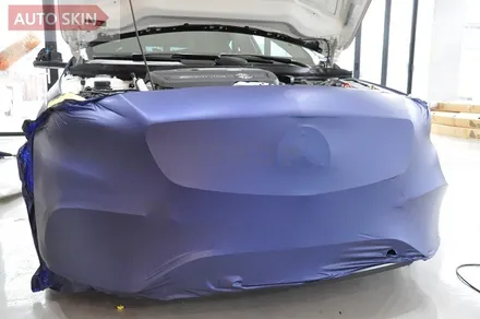 광주랩핑 벤츠a45amg 매트메탈릭라이트블루 전체랩핑+엠블럼도금 [광주카스킨,광주a45amg랩핑,아우토스킨] / 광주 광산구 도천동