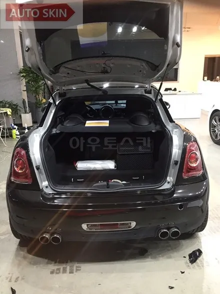 광주랩핑 미니쿠페 에이버리슈프림 블랙메탈릭 전체랩핑시공 [광주카스킨,광주미니랩핑,아우토스킨] / 광주 광산구 도천동