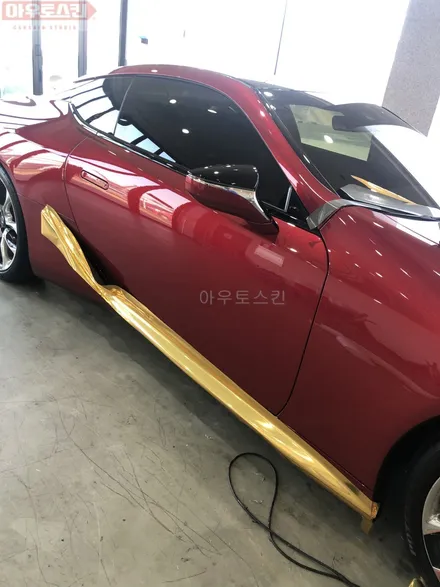 광주랩핑  렉서스lc500 골드크롬 데칼 시공 [광주카스킨,광주렉서스lc500랩핑,아우토스킨] / 광주 광산구