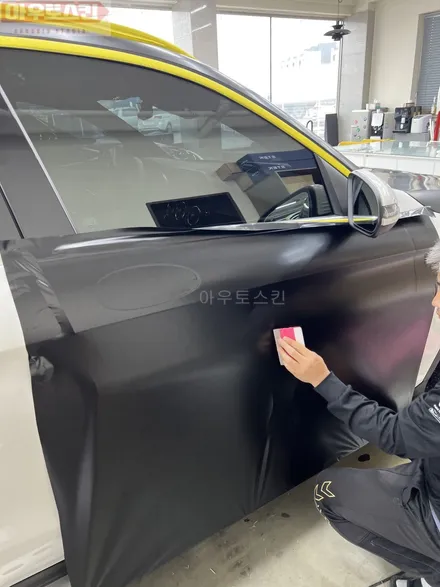 광주랩핑   벤츠glc  3m2080사틴블랙 전체랩핑 시공 / 광주 광산구