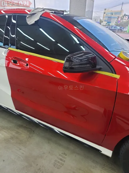 광주랩핑   벤츠a45amg 맥텍 트루블루드전체랩핑 및 ppf시공 / 광주 광산구