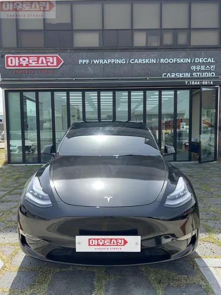 광주랩핑  테슬라 모델y 3m 2080 블랙메탈릭 전체랩핑 시공 / 광주 광산구